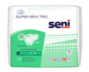 Pieluchomajtki na rzepy Seni Super Trio XL 10szt